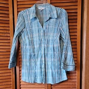 Croft & Barrow Blue Striped Button Down Shirt